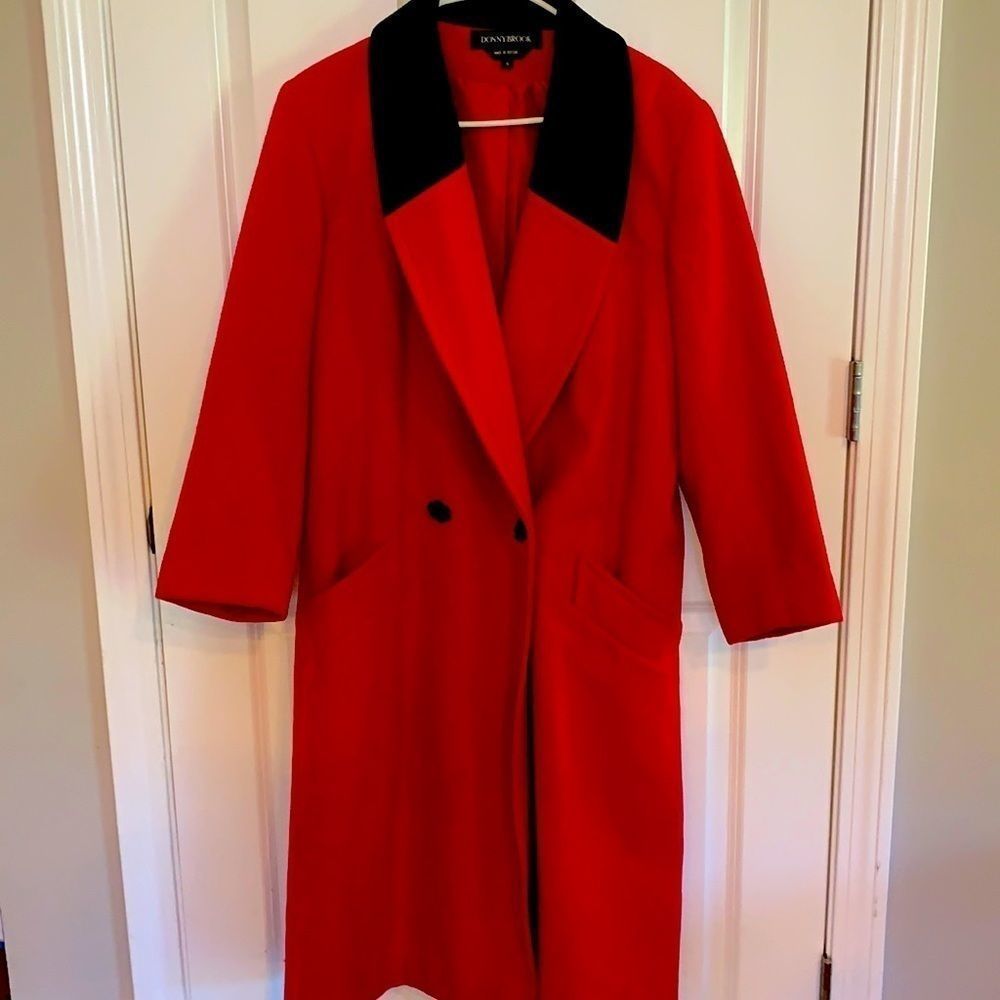 DONNYBROOK Red Wool Coat - EUC